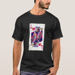 Camiseta Jugador de cartas de Poker Casino King of Hearts