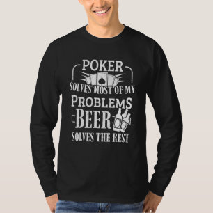 Camiseta Jugador de cartas de póquer Jugador de juegos de a