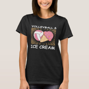 Camiseta Jugador de Chicas de voleibol y helado