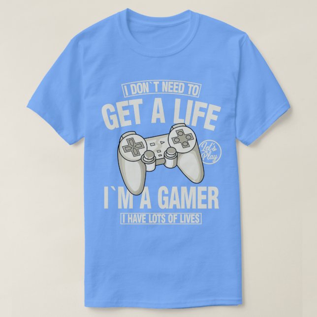 Camiseta Jugador de consola de juegos (Diseño del anverso)