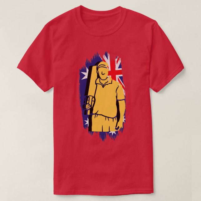 Camiseta Jugador de cricket de Australia (Diseño del anverso)