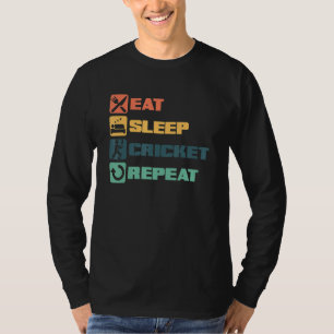 Camiseta Jugador de cricket de Eee Sleep Ball Bat Game Cric