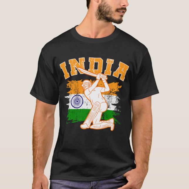 Camiseta Jugador de Cricket de la India (Anverso)