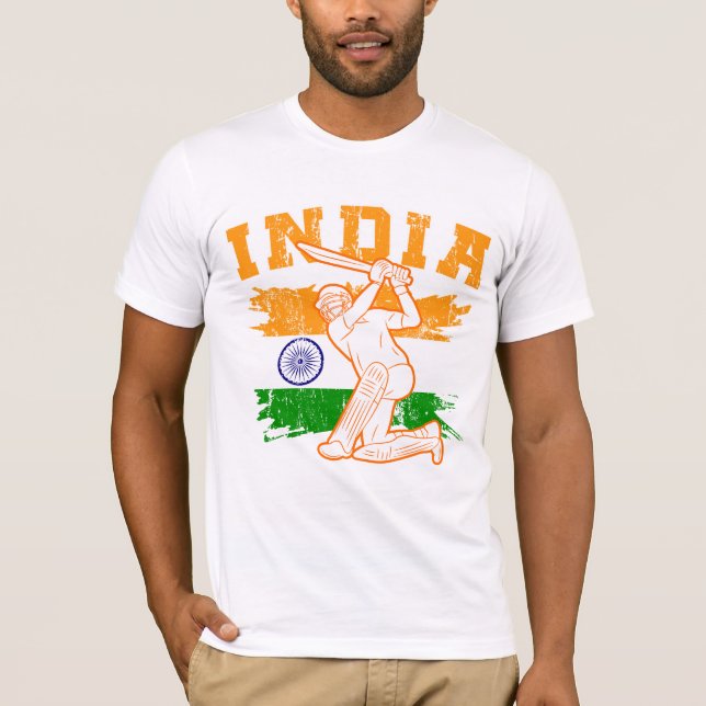 Camiseta Jugador de Cricket de la India (Anverso)