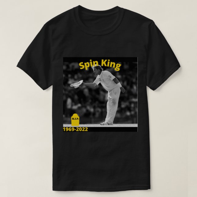 Camiseta Jugador de Cricket Shane Warne - Spin King Active (Diseño del anverso)