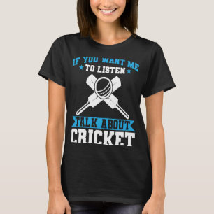 Camiseta Jugador De Cricket Si Quieres Que Escuche Hablar D
