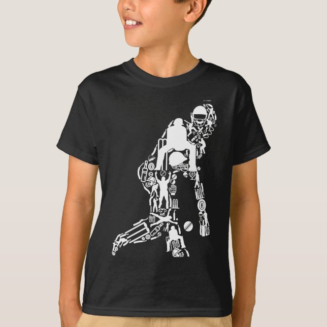 Camiseta Jugador de Cricket Sport Symbals Cricket (Anverso)
