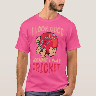 Camiseta Jugador de Cricket Yo Parezco Buen Bateador Cricke