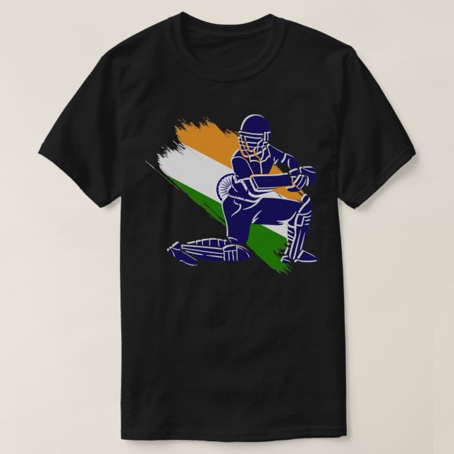 Camiseta Jugador de críquet de la India (Diseño del anverso)