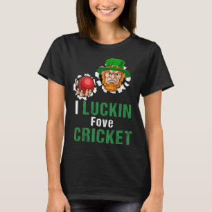 Camiseta Jugador de críquet de Leprechaun Goalie Ginge