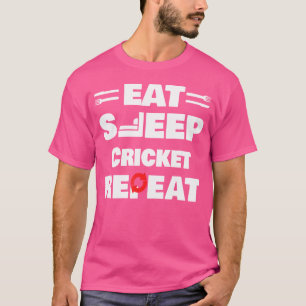 Camiseta Jugador de críquet de repetición del sueño