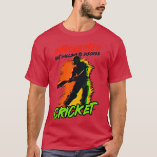 Camiseta Jugador de críquet introvertido pero dispuesto a d
