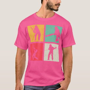 Camiseta Jugador de críquet Silueta de críquet cricket