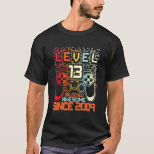 Camiseta Jugador de cumpleaños 13 años Gracioso Nivel 13 Un