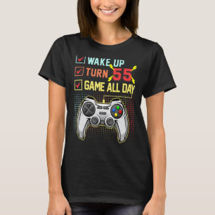 Camiseta Jugador De Cumpleaños De 55 Años De Edad Nivel 55 