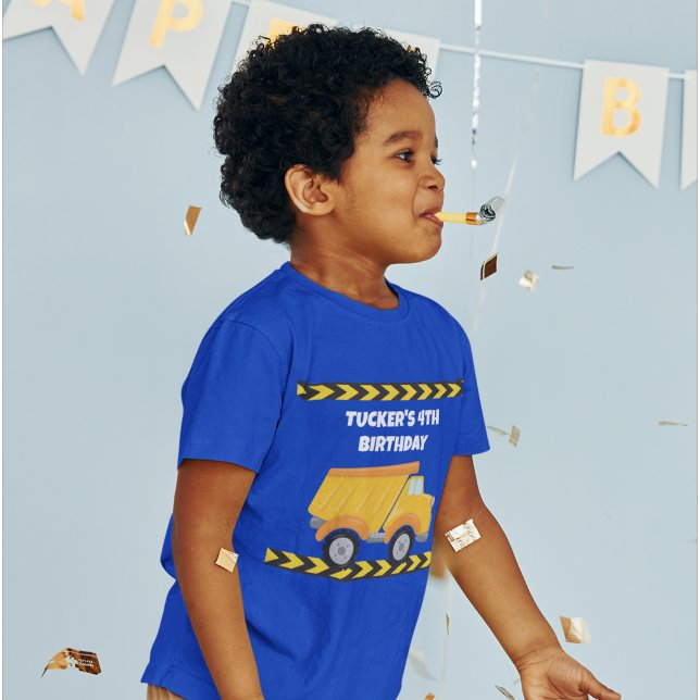 Camiseta Jugador de Cumpleaños de Construcción Camión Camió (Subido por el creador)
