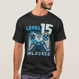 Camiseta Jugador de cumpleaños número 15 Desbloqueado video