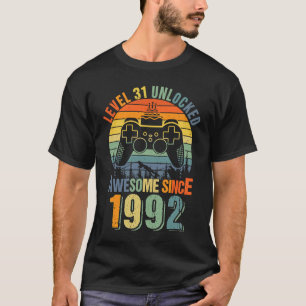 Camiseta Jugador de cumpleaños número 31 desbloqueado 1992 