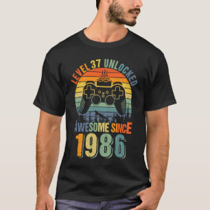Camiseta Jugador de cumpleaños número 37 desbloqueado 1986