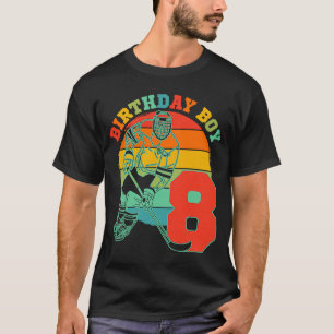 Camiseta Jugador de cumpleaños retro de hockey sobre hielo