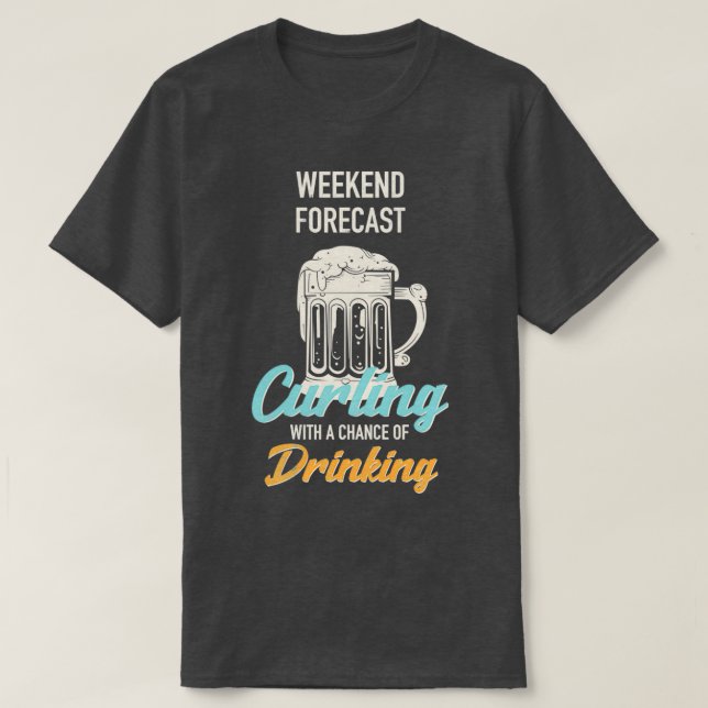 Camiseta Jugador de Curling Winter Ice Sport Funny Curler (Diseño del anverso)