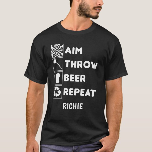 Camiseta Jugador de Dardos Divertido Frase (Anverso)