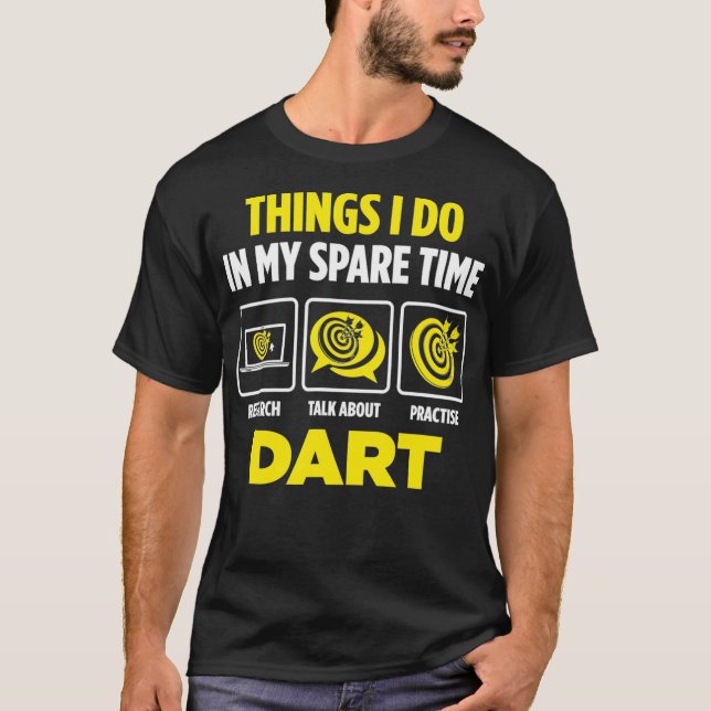 Camiseta Jugador de dardos práctica Dart Funny Darting (Anverso)