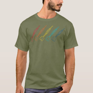 Camiseta Jugador de dardos únicos de color retro Premium