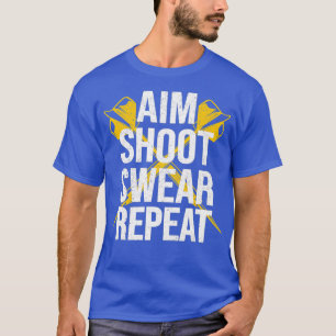 Camiseta Jugador de Dart Gráfica Dartboard Aim Shoot Swear