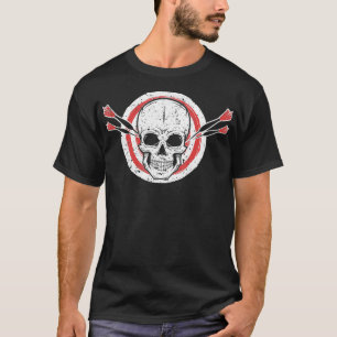 Camiseta Jugador de Darts de Dartboard Skeleton
