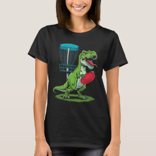 Camiseta Jugador de Disc Golf divertido Dinosaurio T-rex Sk