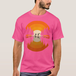 Camiseta Jugador de Disc Golf - Silueta Bosque Frolf Frisb