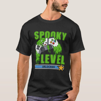 Camiseta Jugador de disfraces de Halloween con nivel de fan