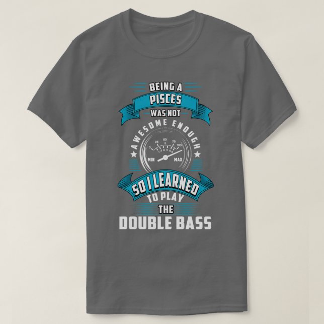 Camiseta Jugador de doble bajo de Pisces (Diseño del anverso)