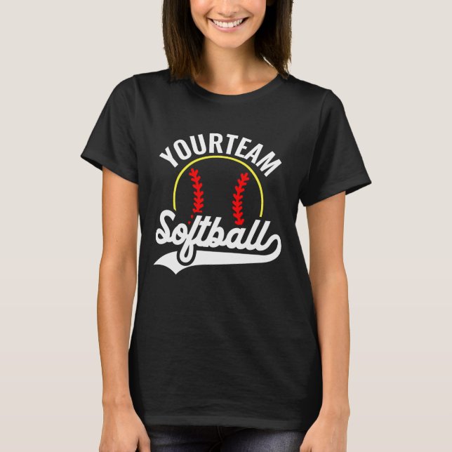 Camiseta Jugador de Equipo de Softbol ADD NOMBRE Personaliz (Anverso)