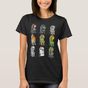 Camiseta Jugador de Esqueleto de Halloween de Vampiro Zombi