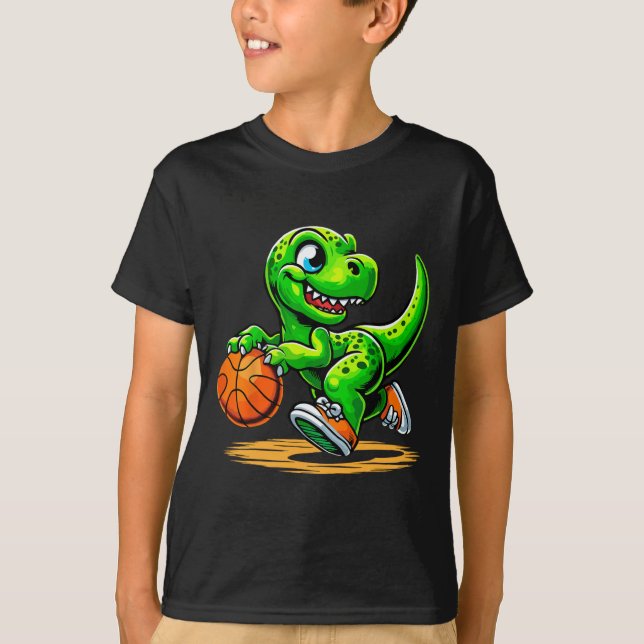 Camiseta Jugador de esqueleto de T-rex Dinosaurio  (Anverso)