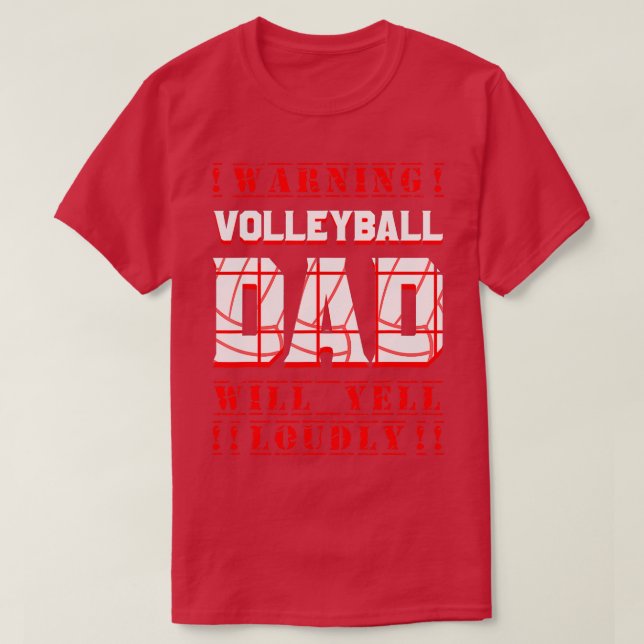 Camiseta Jugador de fans de voleibol papá equipo de deporte (Diseño del anverso)