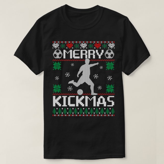 Camiseta Jugador de Feliz Kickmas Deportes Navidades feos s (Diseño del anverso)