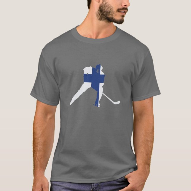 Camiseta Jugador de Fin de Hockey sobre Hielo Finlandés Tea (Anverso)