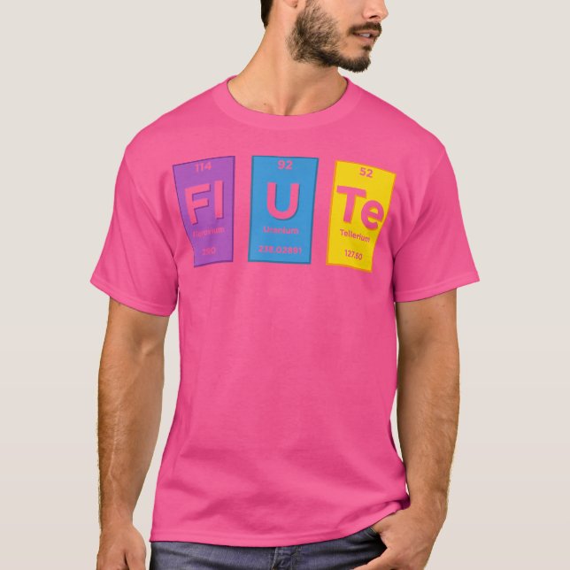 Camiseta Jugador de flauta de elementos de tabla periódica  (Anverso)
