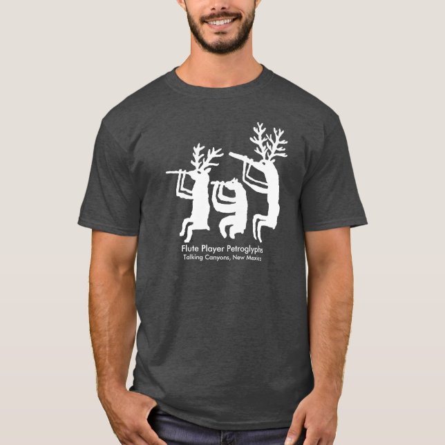 Camiseta Jugador de flauta Petroglyph T-Shirt (Anverso)
