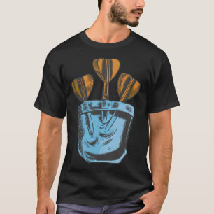 Camiseta Jugador de flechas de dardos para anciano que jueg