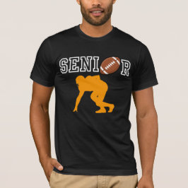 Camiseta Jugador de Fútbol Americano con Silueta Naranja