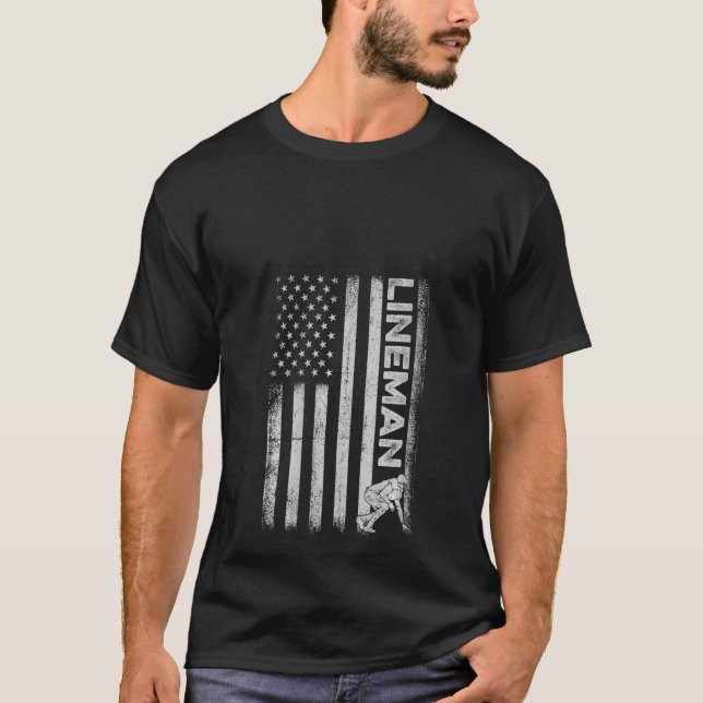 Camiseta Jugador De Fútbol Americano De Bandera Estadounide (Anverso)