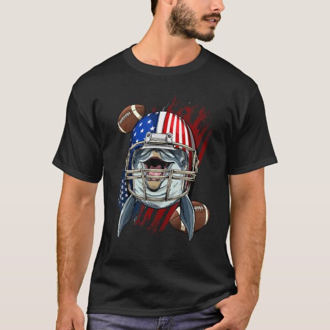 Camiseta Jugador de fútbol americano delfín muñeca patrióti (Anverso)