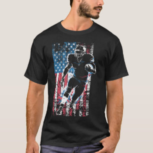 Camiseta Jugador de fútbol americano patriota