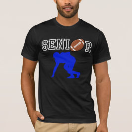 Camiseta Jugador de Fútbol Americano Senior con Silueta Azu