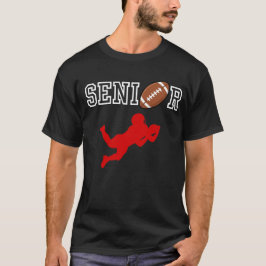 Camiseta Jugador de Fútbol Americano Senior con Silueta Roj