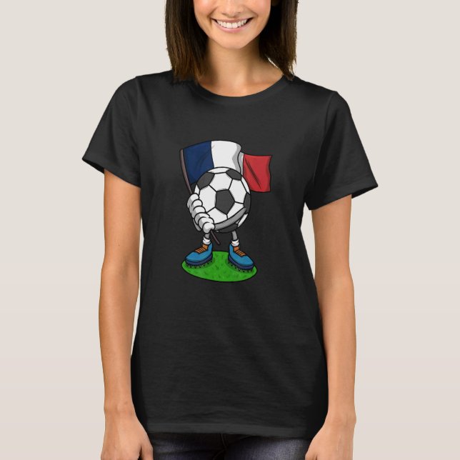 Camiseta Jugador de fútbol bola con bandera de Francia fútb (Anverso)